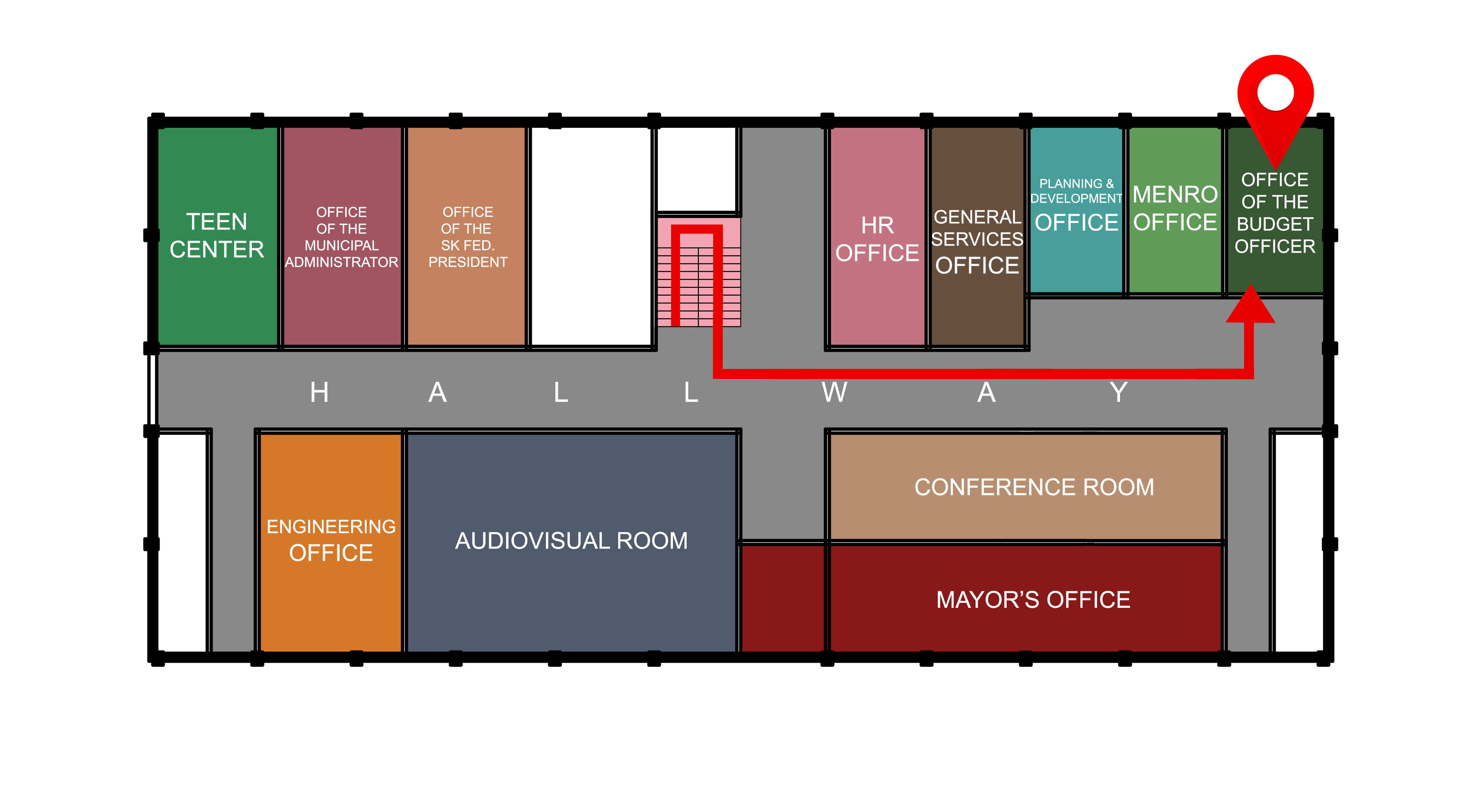 Direction map or instructions