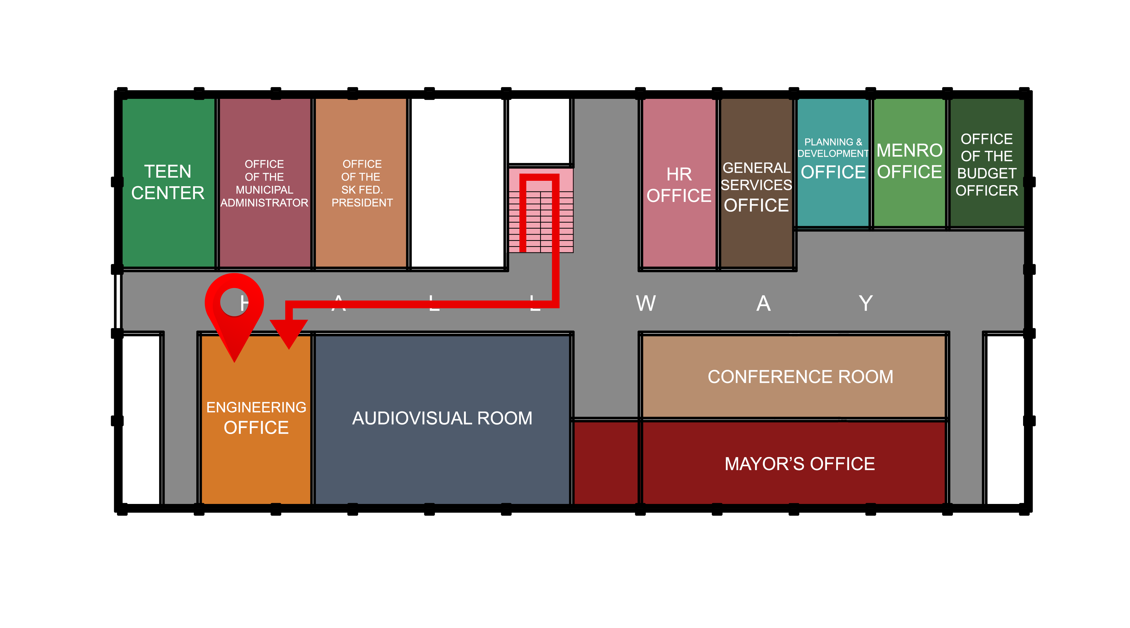 Direction map or instructions