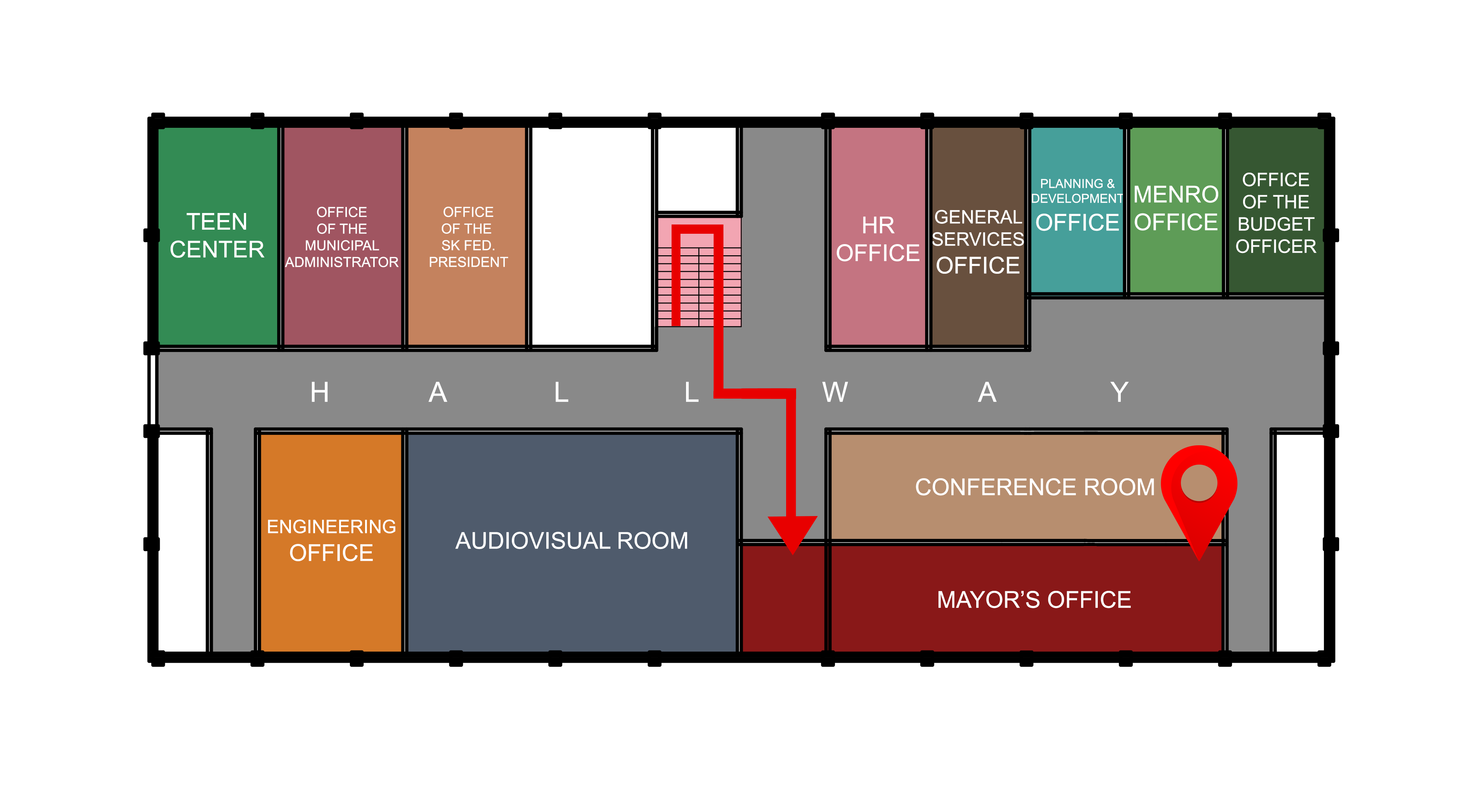 Direction map or instructions