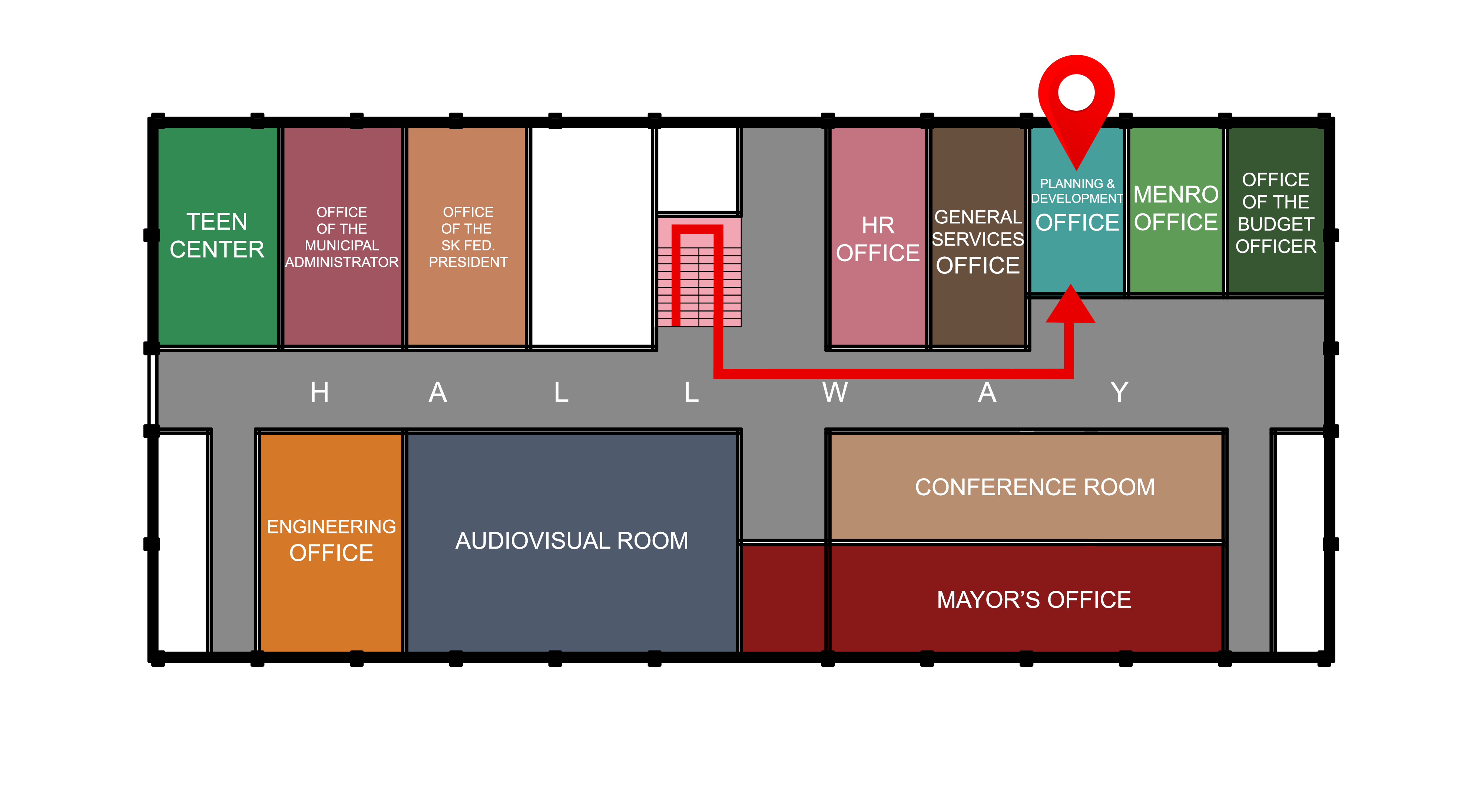 Direction map or instructions